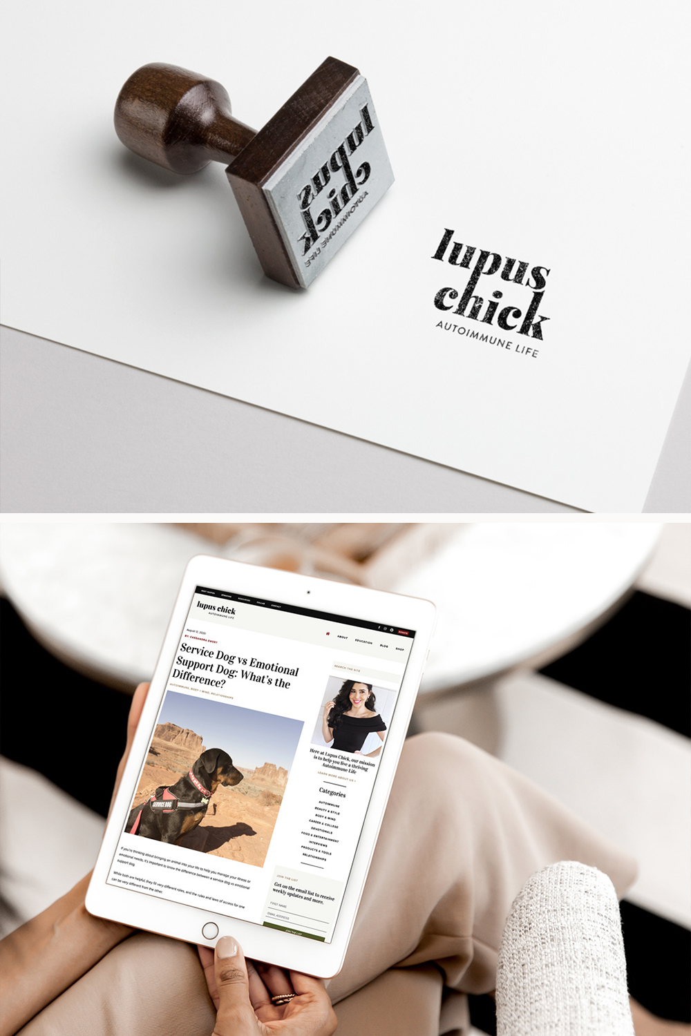 Custom Branding + Showit Website Design for Lupus Chick