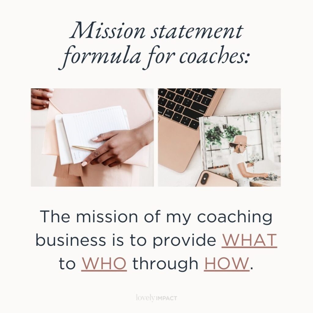 mission statement formula for coaches