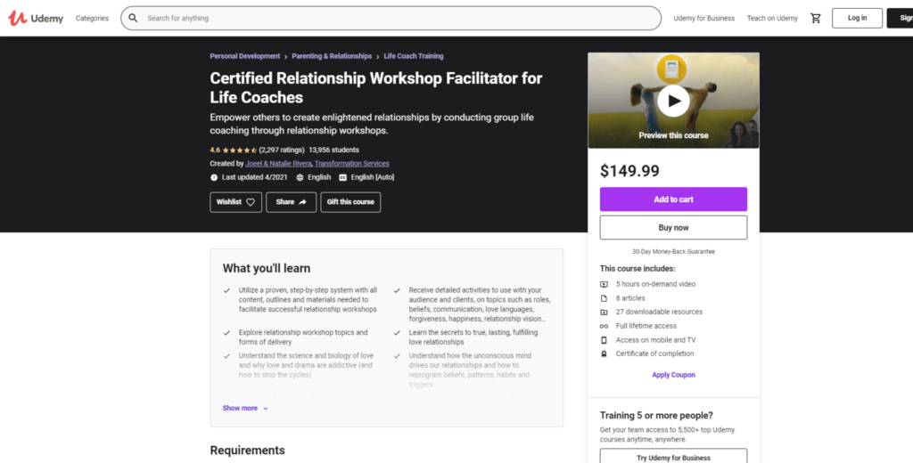 Relationship Coaching Certification Program