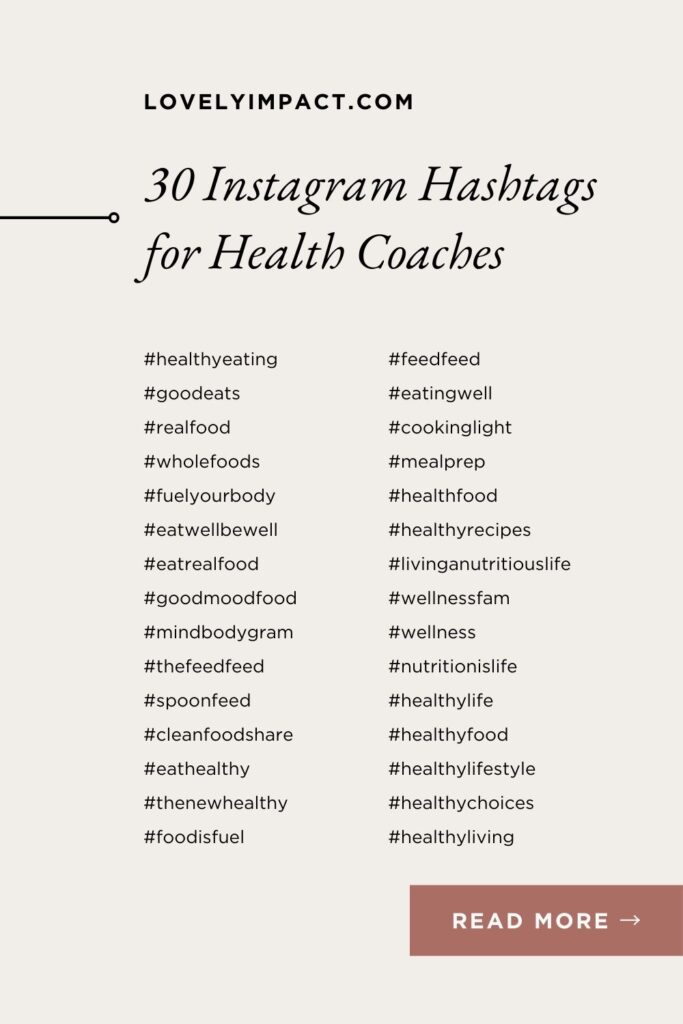 30 Instagram Hashtags for Health Coaches