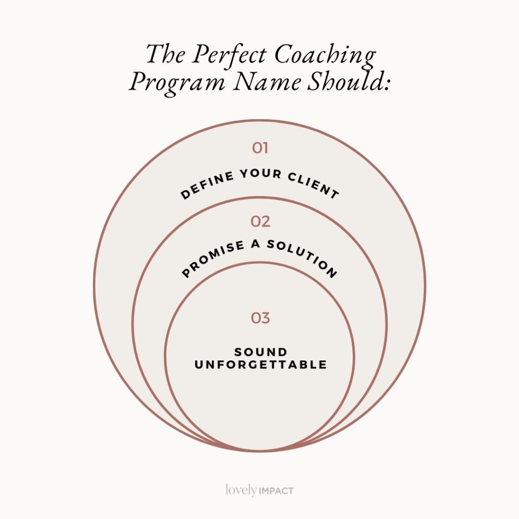 The Perfect Coaching Program Name Should