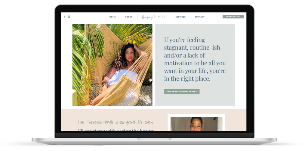 Website Template Restyling for The Healing Temple