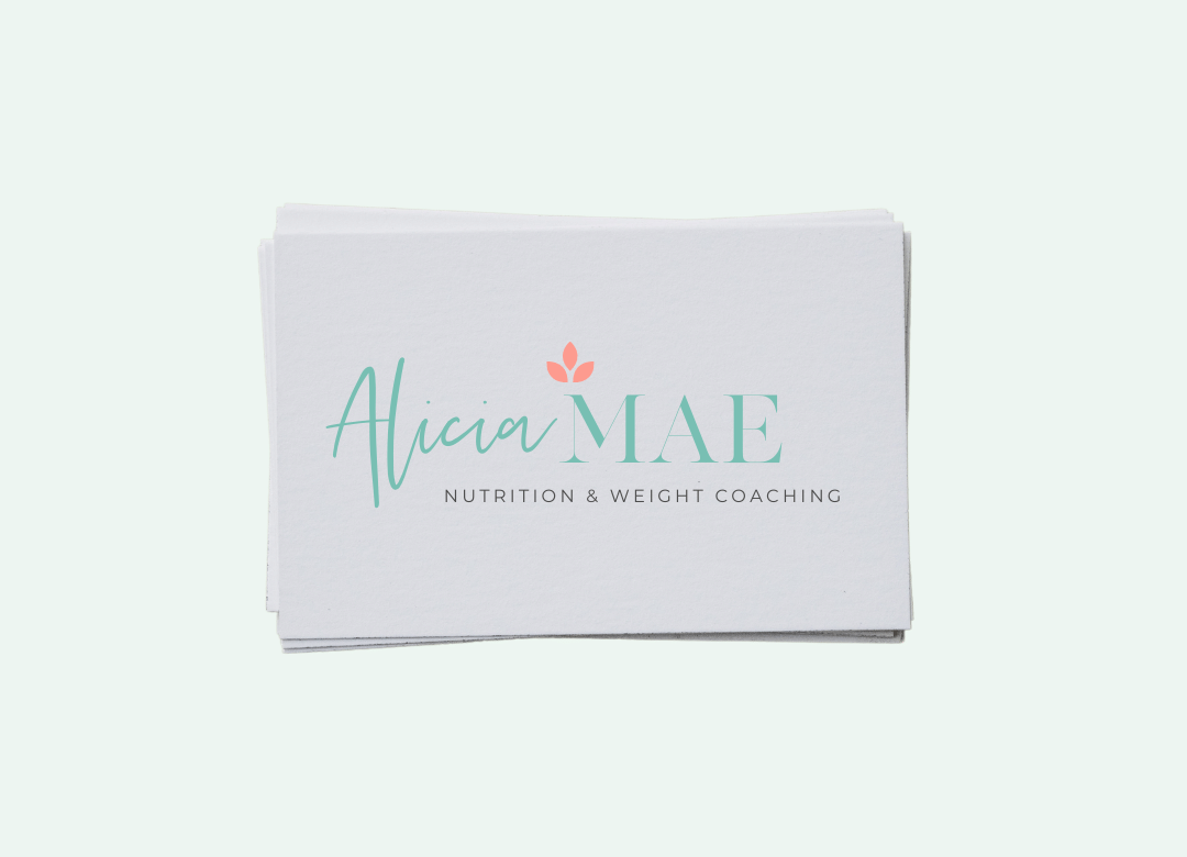 Alicia - Weight Loss Coach Logo on Business Card