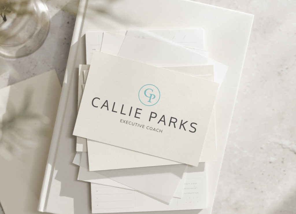 Callie - Executive Coach Logo on Notepad