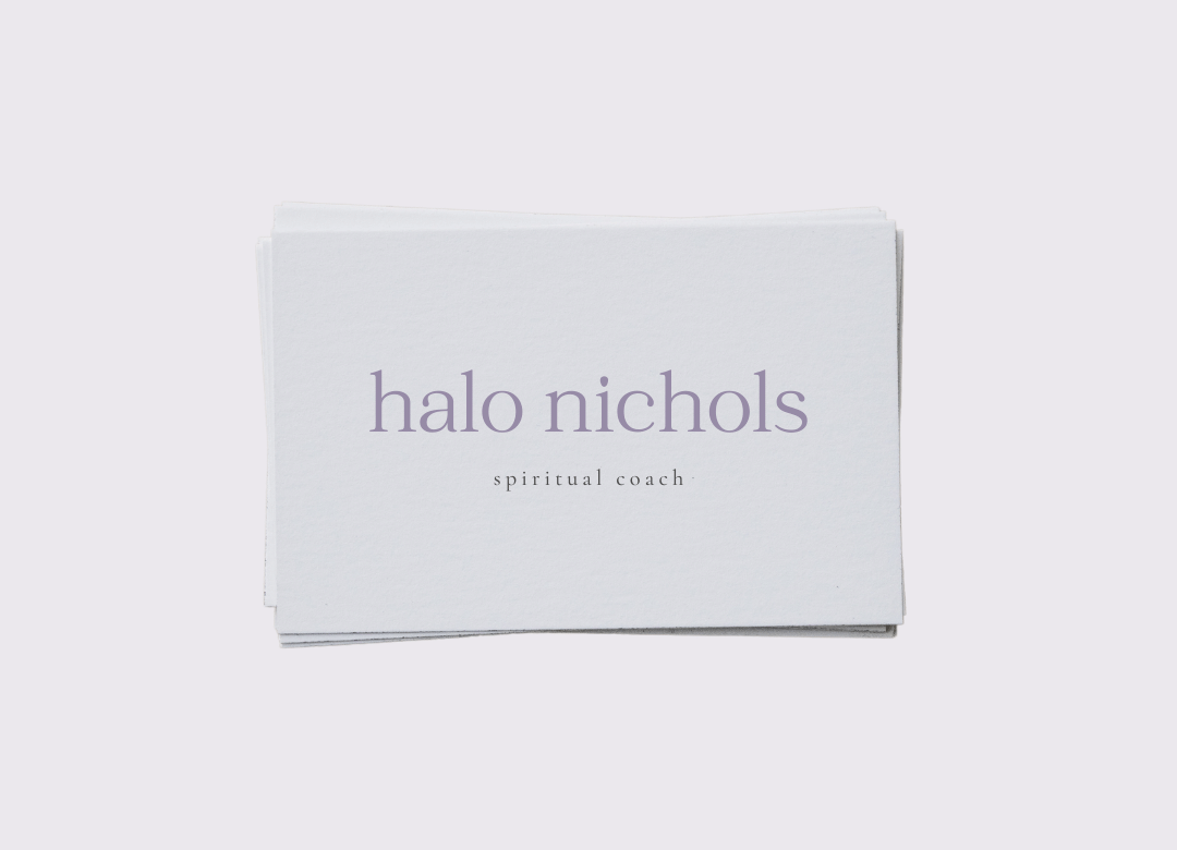 Halo - Spiritual Coach Logo on Business Card