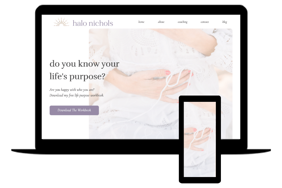 Showit Spiritual Coaching Website Template - Halo by Lovely Impact