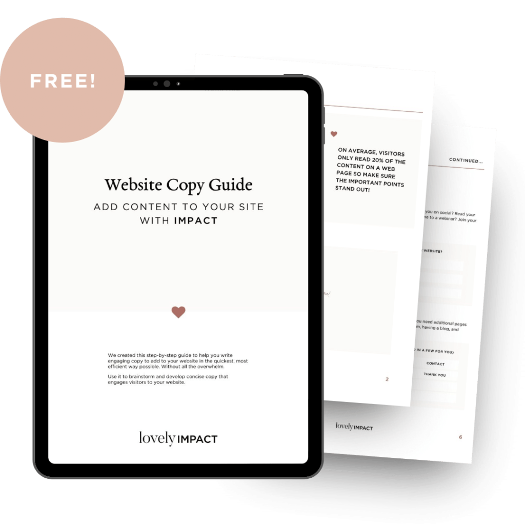 Website Copy Guide for Professional Organizers