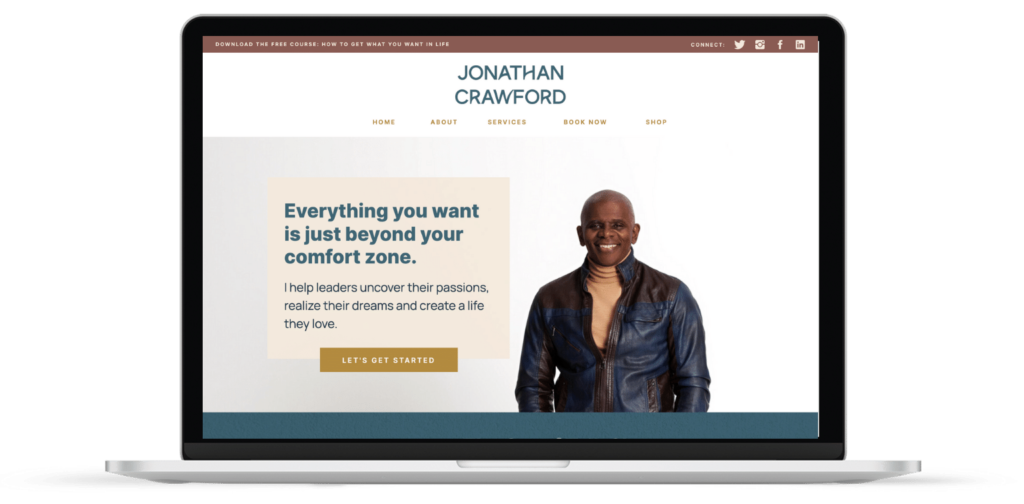 Professional Executive Coaching Website for Jonathan Crawford