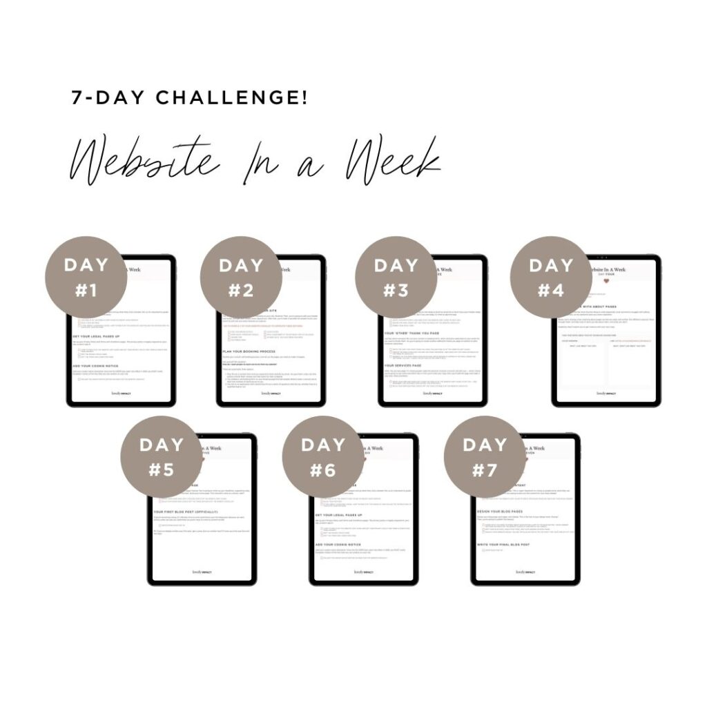 Website In A Week Challenge for Life Coaches