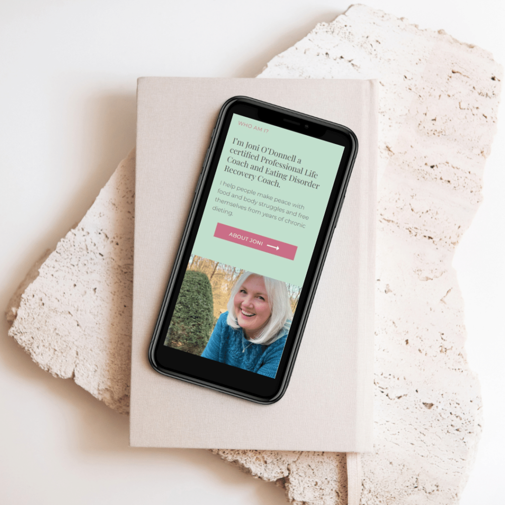 Mobile View - Health Coaching Website for Joan O'Donnelll