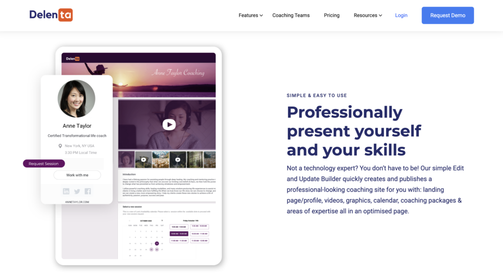 Delenta Landing Pages - All In One Coaching Platform