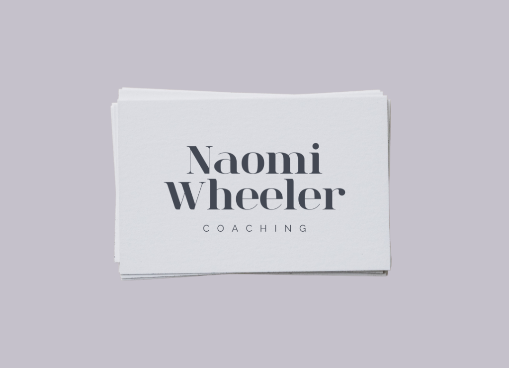 Naomi - Confidence Coach Logo on Business Card