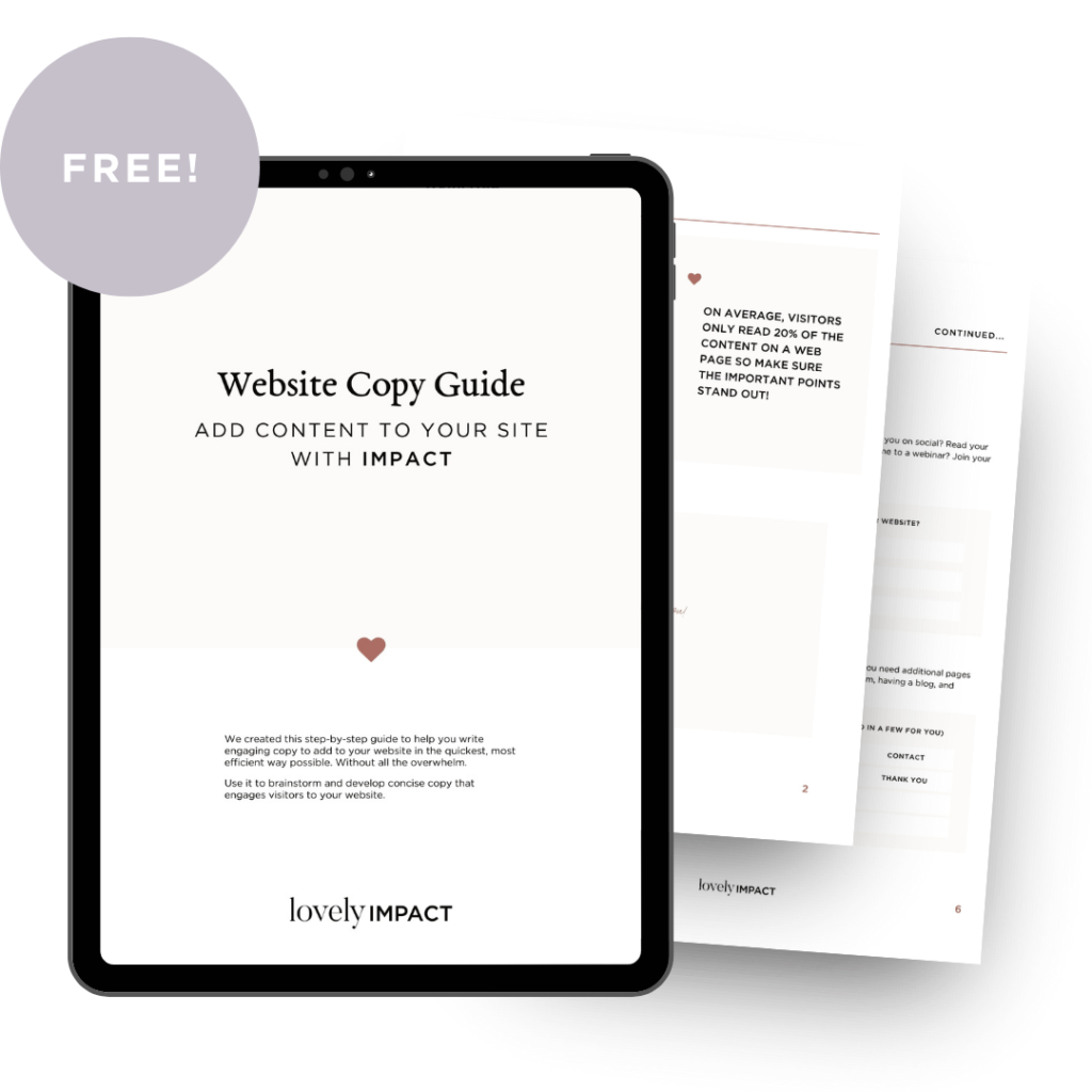 Website Copy Guide for Confidence Coaches