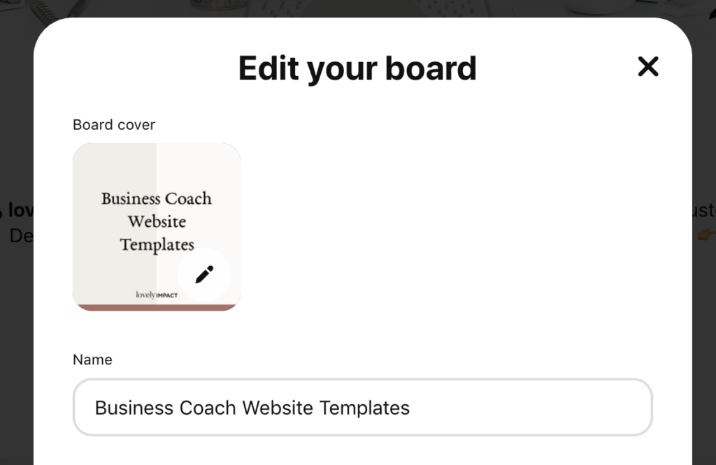 31 Edit your board - Pinterest for Coaches