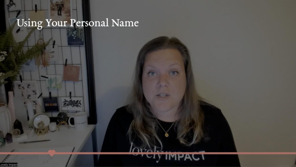 Using Your Personal Name in Business - Video Thumbnail for Coaching Business Naming Masterclass